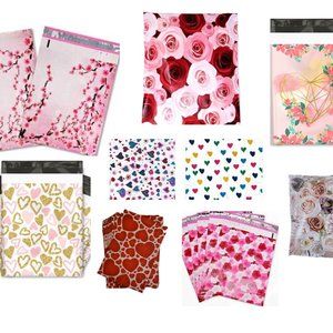 Valentine's Day Poly Mailers Size 10x13 Holiday Pack of 20 Shipping Bags